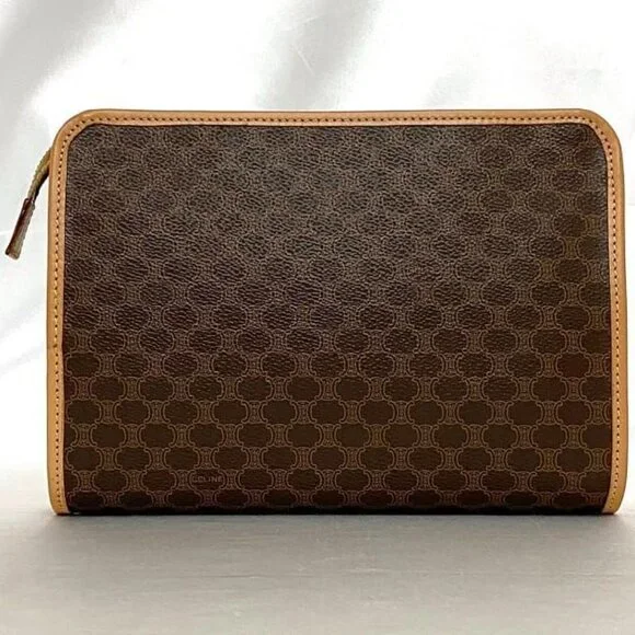 Celine Clutch Bag Brown Beige Macadam - Picture 3 of 10